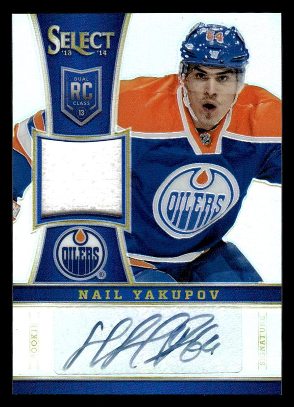 2013 PANINI SELECT NAIL YAKUPOV 300 ROOKIE JERSEY PRIZMS AUTOGRAPHS 61/99 OILERS