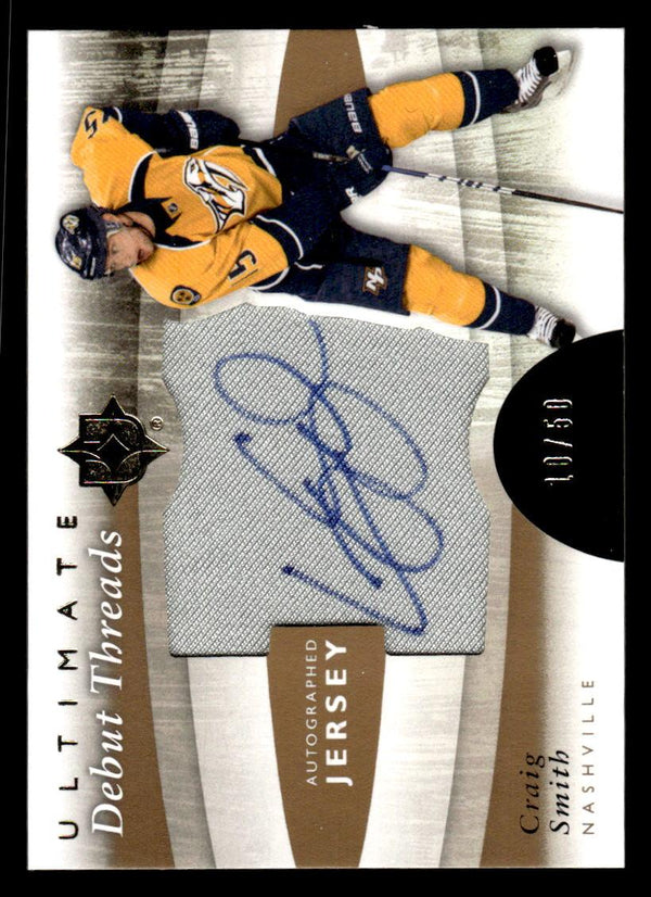 2011 UD ULTIMATE CRAIG SMITH DT-CS DEBUT THREADS AUTOGRAPH RC /50 PREDATORS