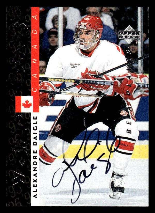 1995 UPPER DECK BE A PLAYER ALEXANDRE DAIGLE S188 MINT AUTOGRAPHS HOCKEY CANADA