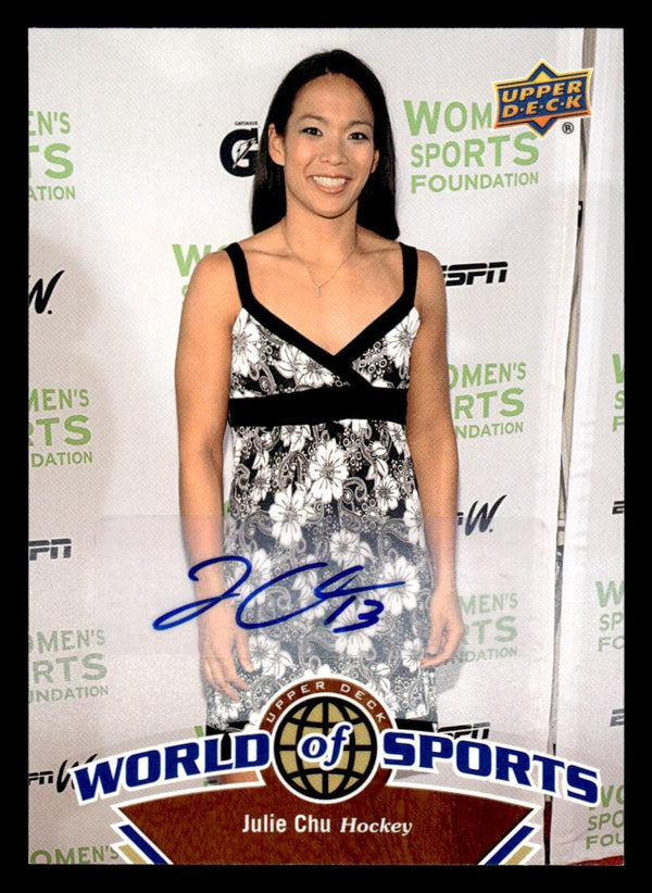 2010 UPPER DECK WORLD OF SPORTS JULIE CHU 242 MINT AUTOGRAPH SP HOCKEY USA