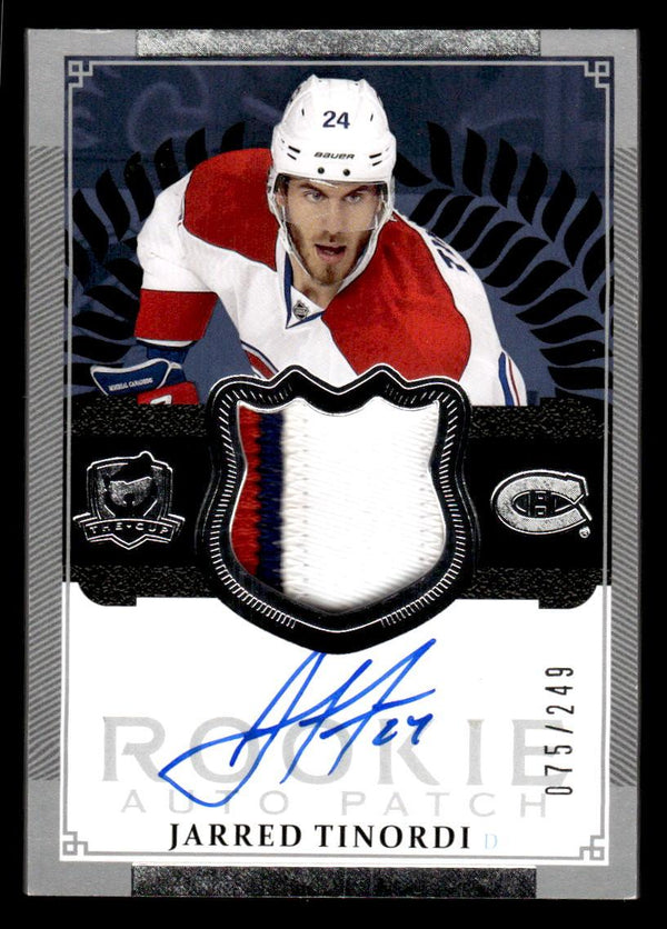 2013 UPPER DECK THE CUP JARRED TINORDI 179 RC PATCH AUTOGRAPH RPA /249 CANADIENS
