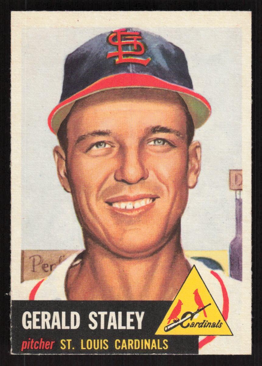 1953 TOPPS GERALD STALEY 56 EXMT BASEBALL ST. LOUIS CARDINALS – Vintage ...