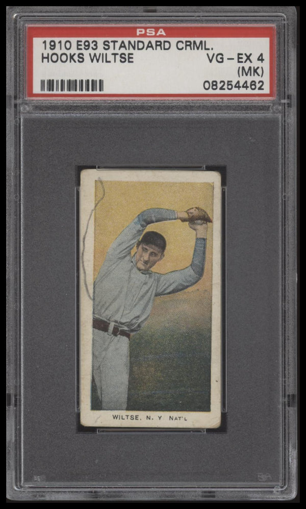 1910 E93 HOOKS WILTSE VG-EX STANDARD CARAMEL MK PSA 4 NEW YORK GIANTS