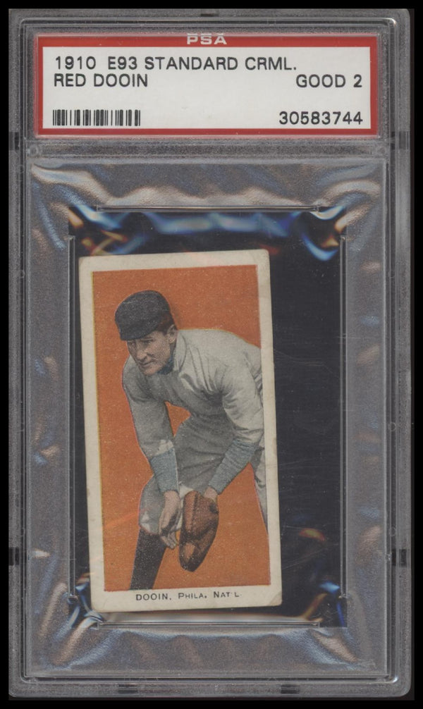 1910 E93 RED DOOIN GOOD STANDARD CARAMEL PSA 2 PHILADELPHIA PHILLIES