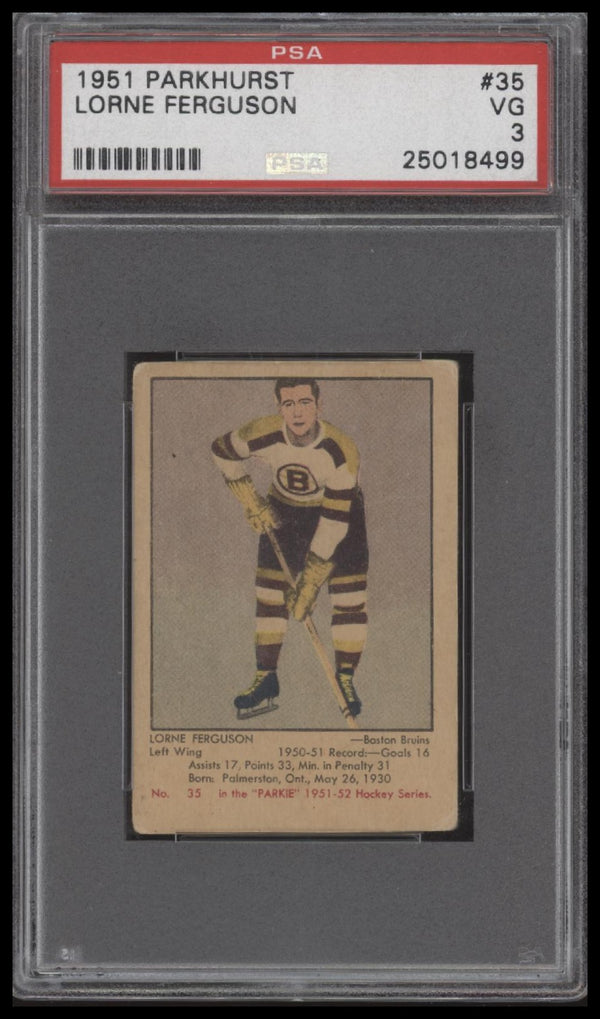 1951 PARKHURST LORNE FERGUSON 35 VG RC PSA 3 HOCKEY DORNBIRNER EC