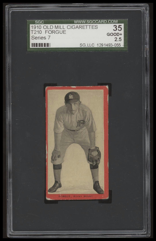 1910 T210 GILBERT FORGUE NNO GOOD+ T210 SGC 2.5 BASEBALL ROCKY MOUNT RAILROADERS