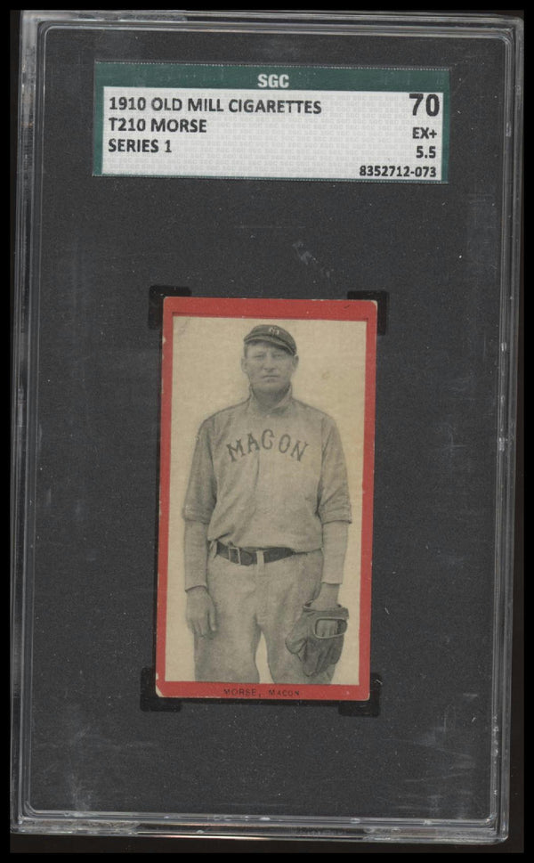 1910 T210 FRANK MORSE NNO EX+ T210 SGC 5.5 BASEBALL MACON PEACHES