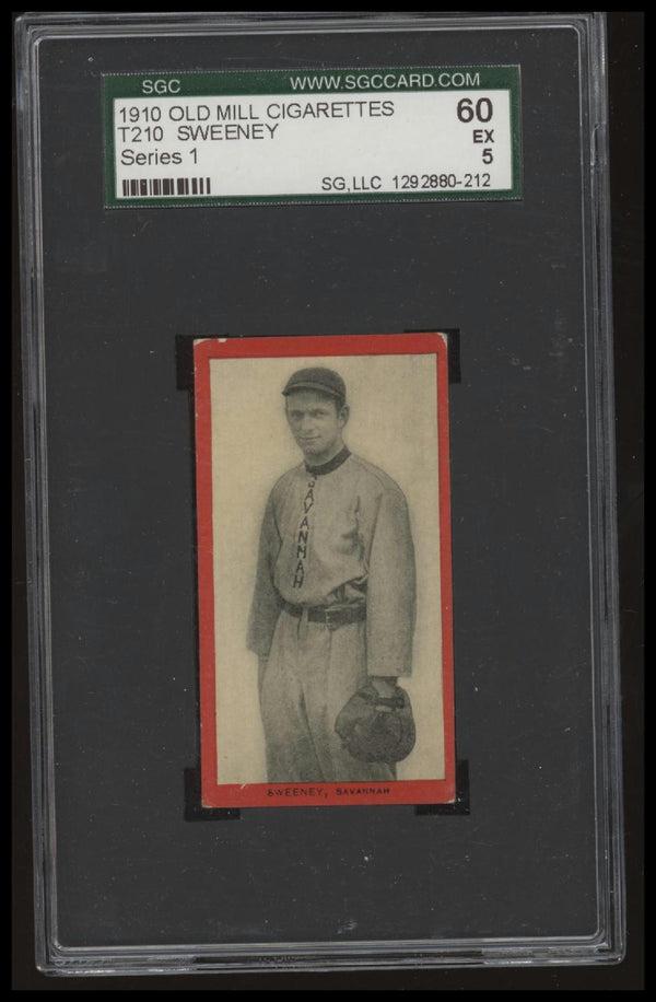 1910 T210 HUGH SWEENEY NNO EX T210 SGC 5 BASEBALL SAVANNAH INDIANS