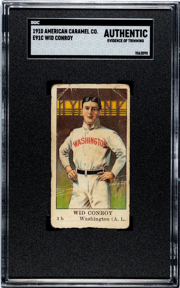 1910 E91-C WID CONROY NNO POOR AMERICAN CARAMEL SGC A WASHINGTON SENATORS