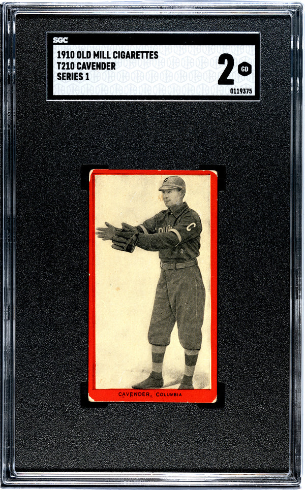 1910 T210 DRED CAVENDER NNO GOOD OLD MILL SERIES 1 SGC 2 COLUMBIA GAMECOCKS