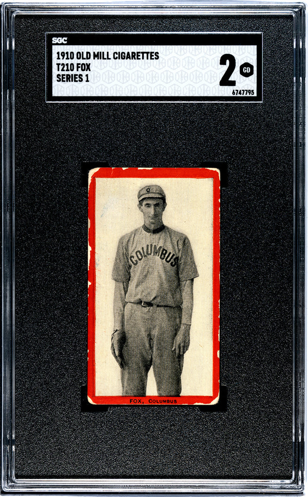 1910 T210 JIM FOX NNO GOOD OLD MILL SERIES 1 SGC 2 BASEBALL COLUMBUS FOXES