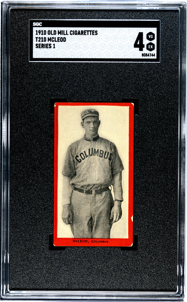 1910 T210 HERBERT MCLEOD NNO VG-EX OLD MILL SGC 4 BASEBALL COLUMBUS FOXES
