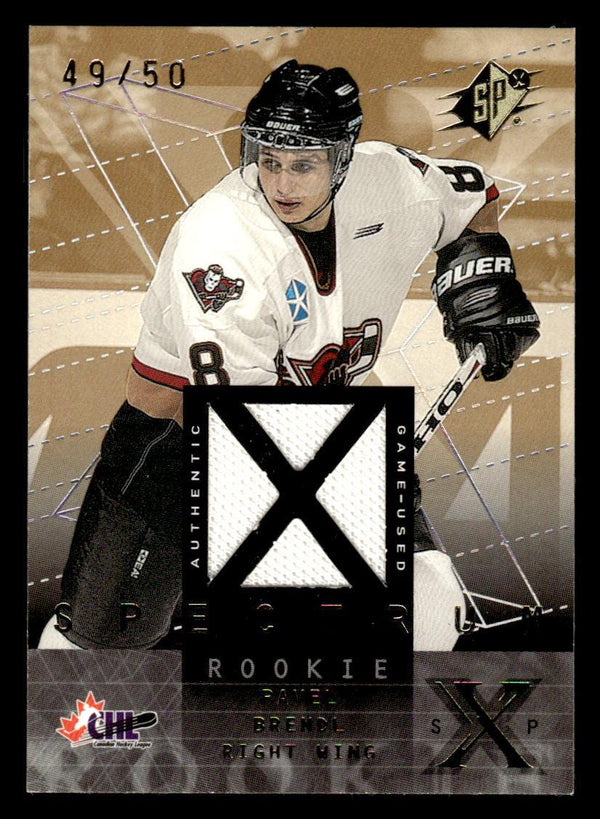 2000 SPX PAVEL BRENDL 123 MINT SPECTRUM RC GAME USED JERSEY 49/50 CALGARY HITMEN