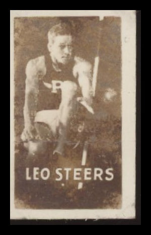 1948 TOPPS MAGIC PHOTOS LEO STEERS 2E GOOD TRACK & FIELD CHAMPIONS TRACK & FIELD