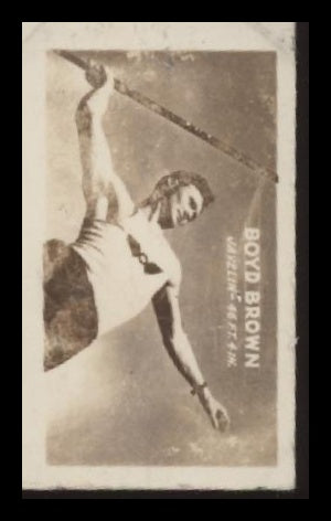 1948 TOPPS MAGIC PHOTOS BOYD BROWN 10E FAIR TRACK & FIELD CHAMPIONS