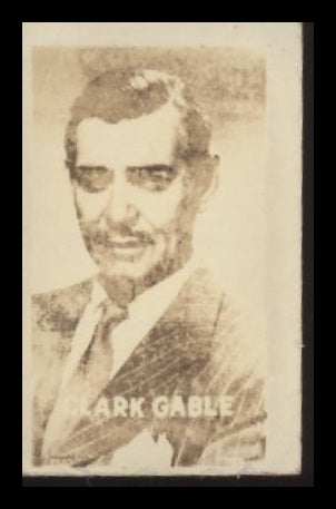 1948 TOPPS MAGIC PHOTOS CLARK GABLE 1F VG STARS OF STAGE & SCREEN ACTOR