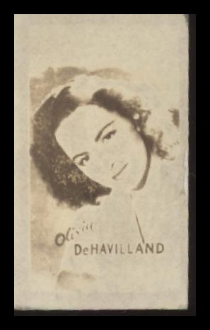 1948 TOPPS MAGIC PHOTOS OLIVIA DE HAVILLAND 7F VG STARS OF STAGE & SCREEN