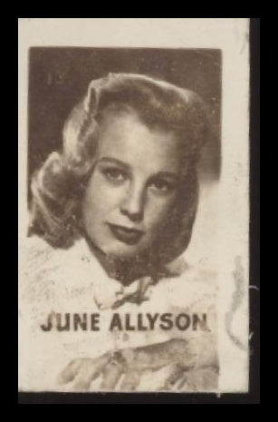 1948 TOPPS MAGIC PHOTOS JUNE ALLYSON 9F VG STARS OF STAGE & SCREEN ACTRESS