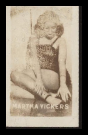 1948 TOPPS MAGIC PHOTOS MARTHA VICKERS 21F VG STARS OF STAGE & SCREEN ACTRESS