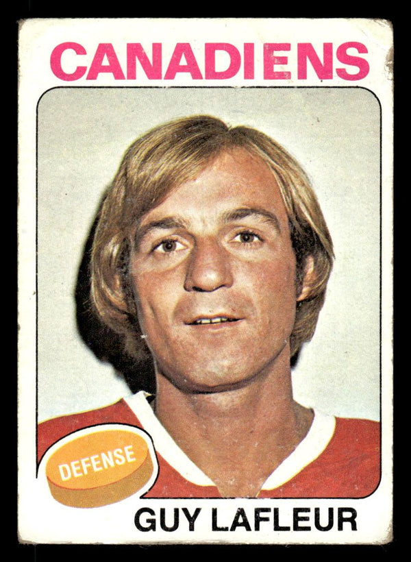 1975 TOPPS GUY LAFLEUR 126 FAIR HOCKEY MONTREAL CANADIENS