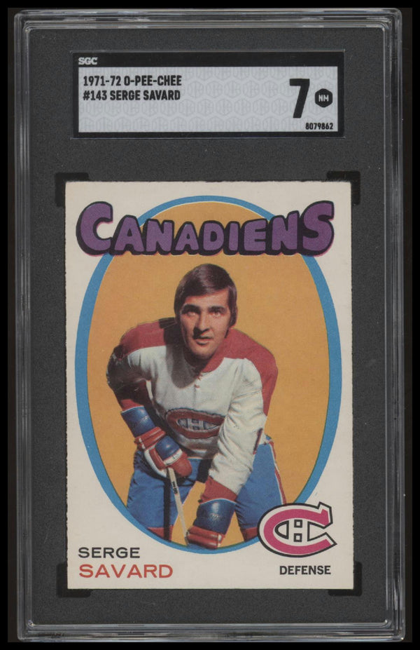 1971 O-PEE-CHEE SERGE SAVARD 143 NRMT SGC 7 HOCKEY MONTREAL CANADIENS