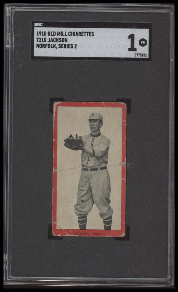 1910 T210 JIM JACKSON NNO POOR OLD MILL SGC 1 BASEBALL NORFOLK TARS
