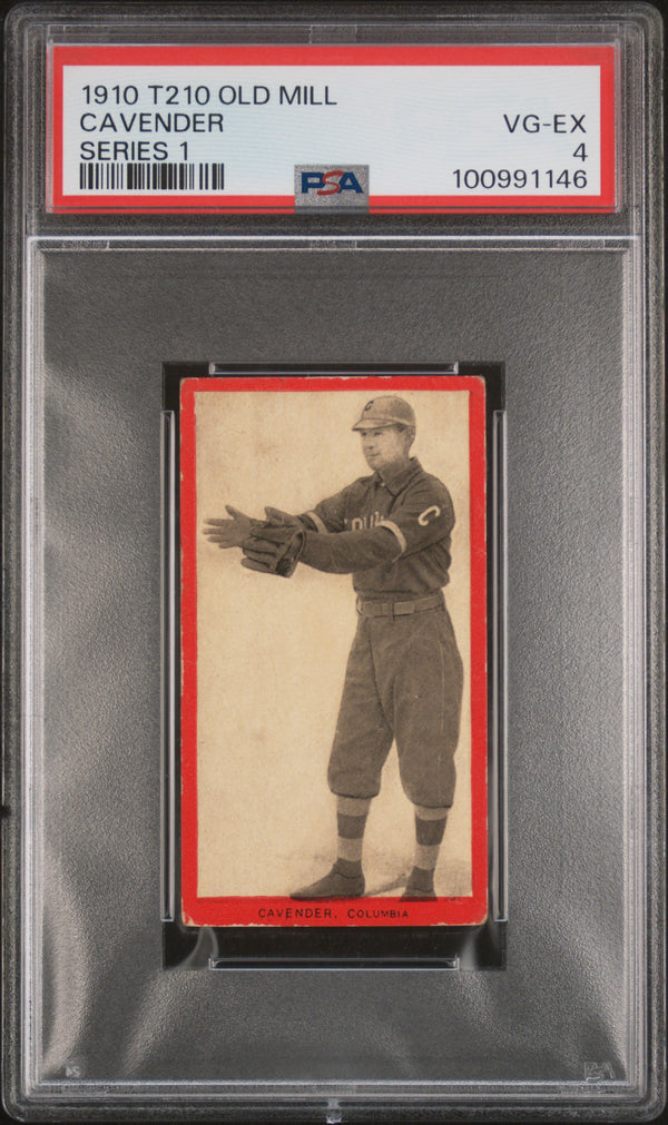 1910 T210 DRED CAVENDER VG-EX SERIES 1 OLD MILL PSA 4 COLUMBIA GAMECOCKS