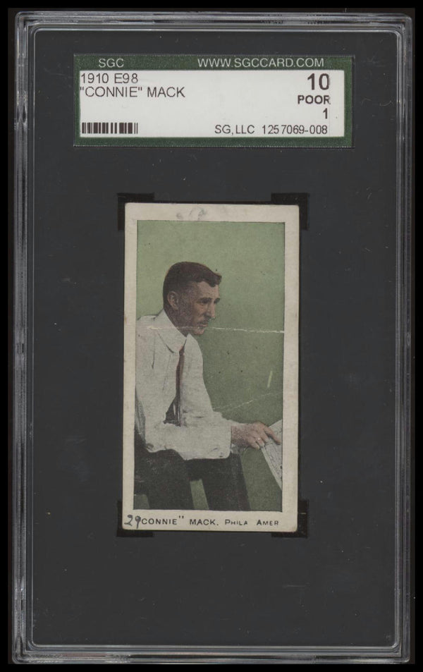 1910 E98 CONNIE MACK NNO POOR RARE GREEN SET OF 30 SGC 1 PHILADELPHIA ATHLETICS