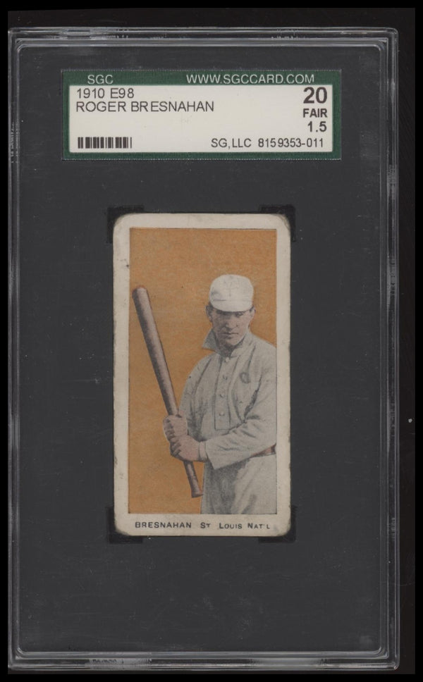 1910 E98 ROGER BRESNAHAN FAIR SET OF 30 ORANGE SGC 1.5 ST. LOUIS CARDINALS