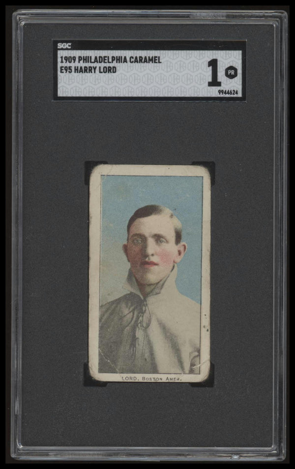 1909 E95 HARRY LORD NNO POOR PHILADELPHIA CARAMEL SGC 1 BASEBALL BOSTON RED SOX