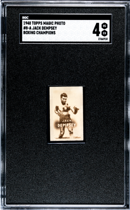 1948 TOPPS MAGIC PHOTOS JACK DEMPSEY 8A VG-EX CHAMPIONS SGC 4 BOXING