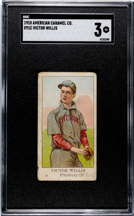 1910 E91-C VICTOR WILLIS VG AMERICAN CARAMEL VIC SGC 3 PITTSBURGH PIRATES