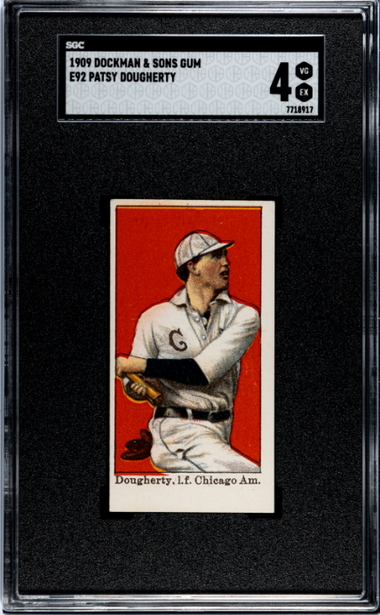 1909 E92 PATSY DOUGHERTY NNo VG-EX DOCKMAN & SONS SGC 4 CHICAGO WHITE SOX