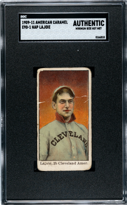 1909 E90-1 NAP LAJOIE NNO FAIR AMERICAN CARAMEL SGC A BASEBALL CLEVELAND NAPS