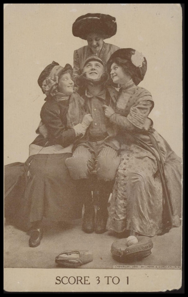 1910 PC978 SCORE 3 TO 1 NNO POOR BASEBALL LOVERS BASEBALL