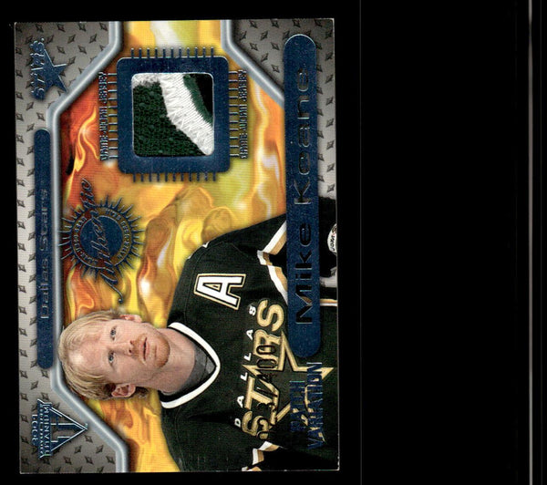 2000 PACIFIC PRIVATE STOCK TITANIUM MIKE KEANE 85 GAME GEAR PATCH 23/400 STARS
