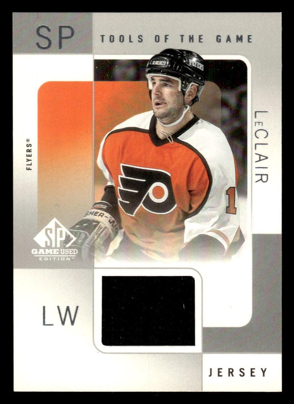 2000 SP GAME USED JOHN LECLAIR JL TOOLS OF THE GAME JERSEY PHILADELPHIA FLYERS