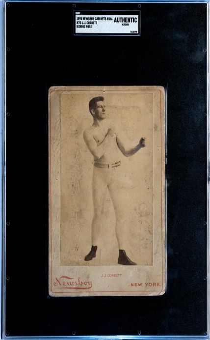 1895 NEWSBOY CABINETS N566 J.J. CORBETT 72 POOR BOXING POSE SGC A BOXING