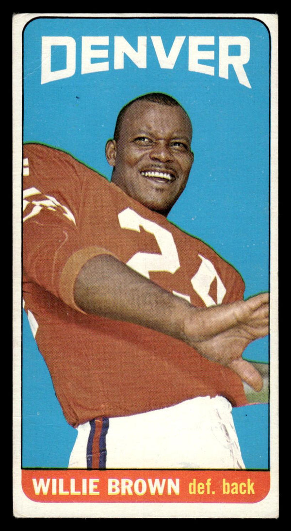 1965 TOPPS WILLIE BROWN 46 VG RC SP SET BREAK FOOTBALL DENVER BRONCOS