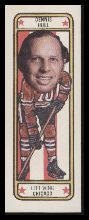 1975 NABISCO SUGAR DADDY DENNIS HULL 12 NRMT HOCKEY CHICAGO BLACKHAWKS