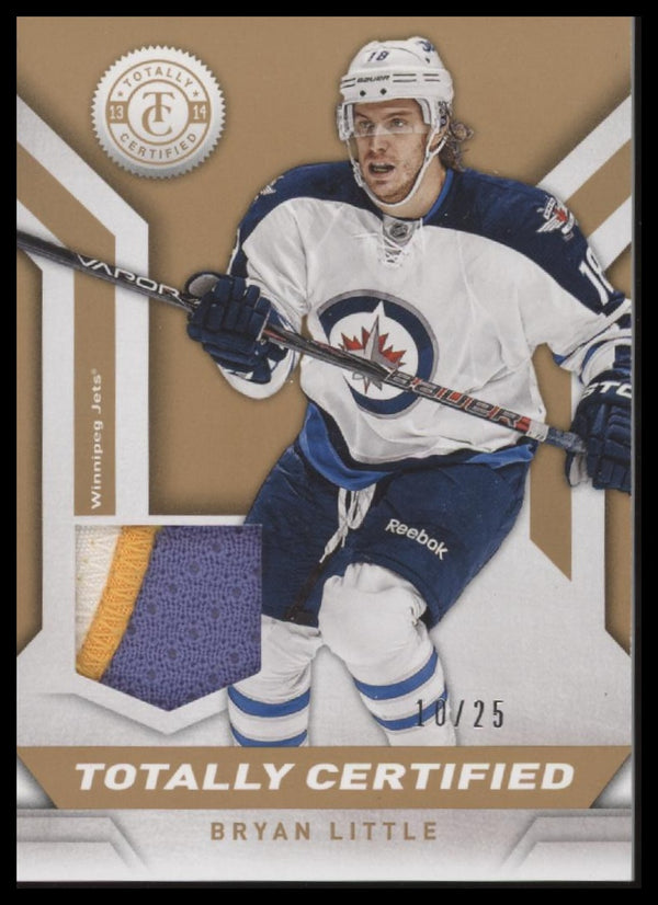 2013 PANINI TOTALLY CERTIFIED BRYAN LITTLE TC-BLI JERSEYS PATCH GOLD 10/25  JETS