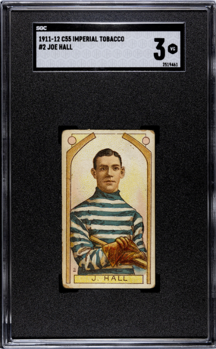 1911 C55 JOE HALL 2 VG RC IMPERIAL TOBACCO SGC 3 HOCKEY QUEBEC BULLDOGS