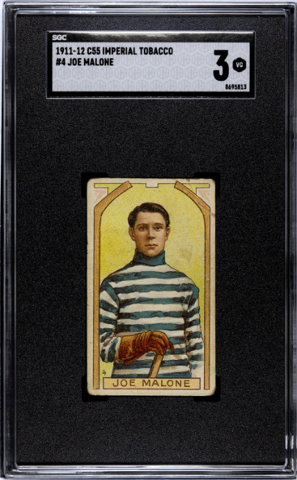 1911 C55 JOE MALONE 4 VG RC IMPERIAL TOBACCO SGC 3 HOCKEY QUEBEC BULLDOGS