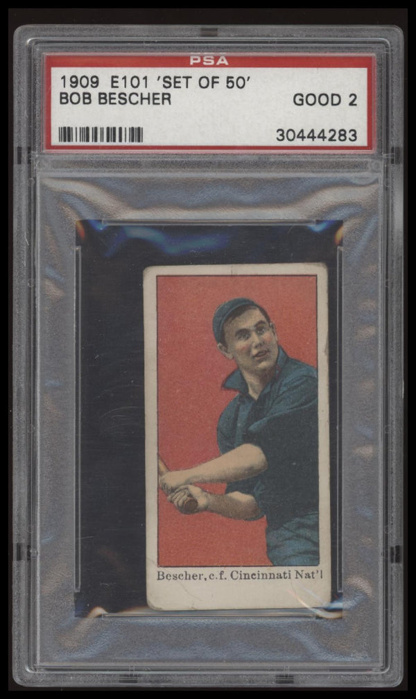 1909 E101 BOB BESCHER NNO SET OF 50 PSA 2 GOOD BASEBALL CINCINNATI REDS