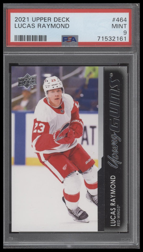 2021 UPPER DECK LUCAS RAYMOND 464 MINT RC YOUNG GUNS PSA 9 DETROIT RED WINGS