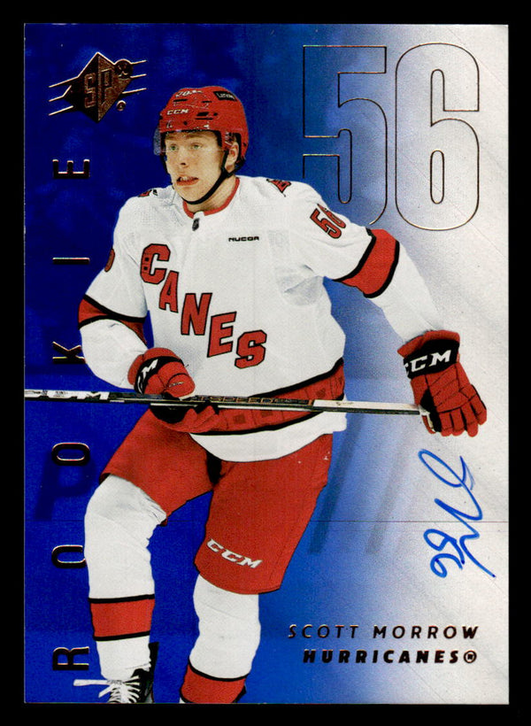 2024 SPX SCOTT MORROW 148 MINT AUTOGRAPHS BLUE RC 71/199 CAROLINA HURRICANES