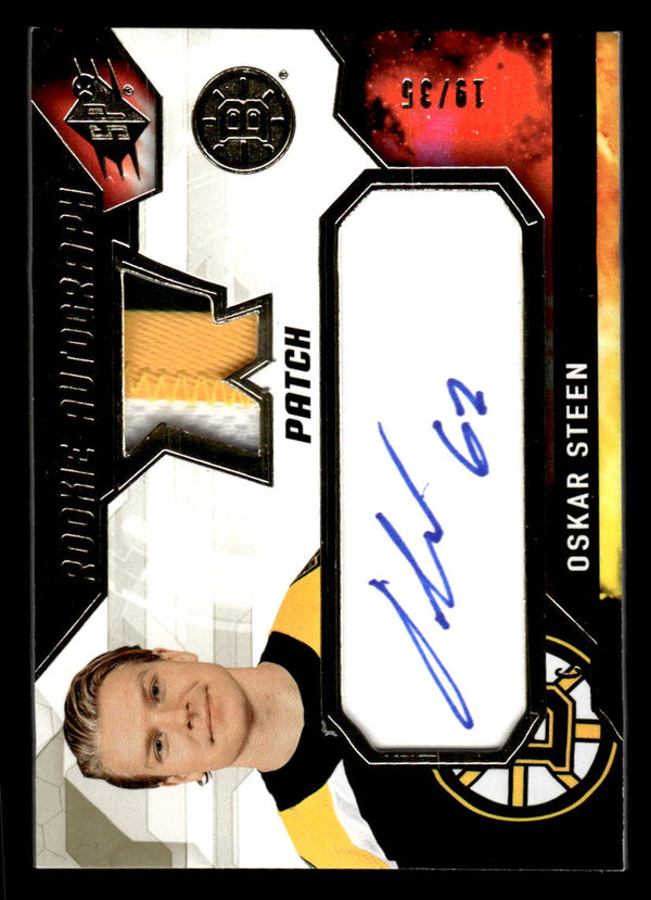 2021 SPX OSKAR STEEN RJ-OS NRMT ROOKIE PATCH AUTOGRAPH RPA 19/35 BOSTON BRUINS