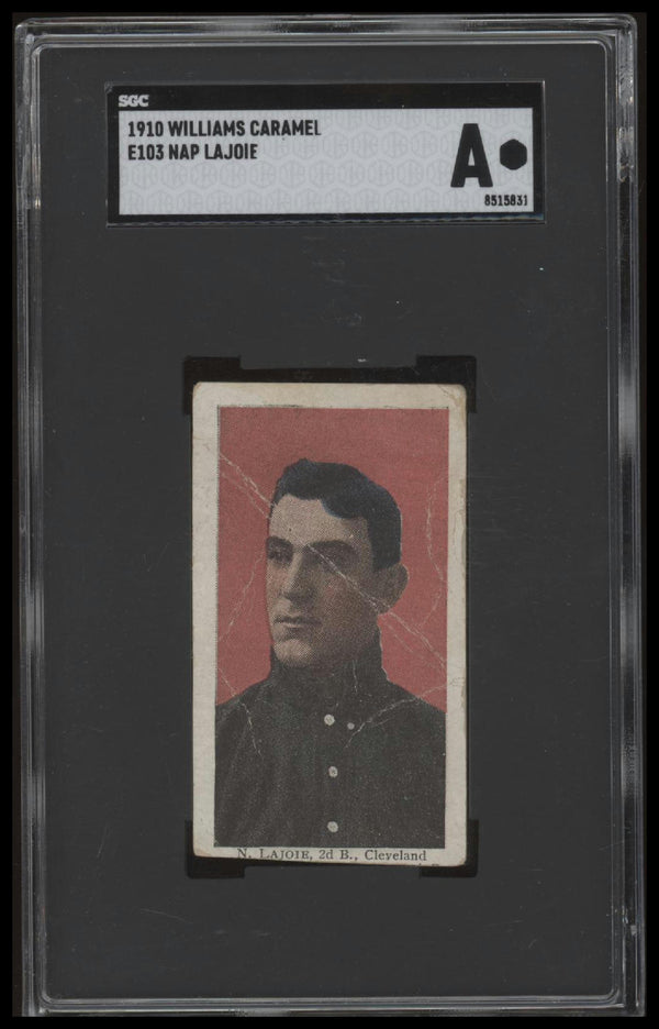 1910 E103 NAP LAJOIE NNO FAIR WILLIAMS CARAMEL SGC A BASEBALL CLEVELAND NAPS