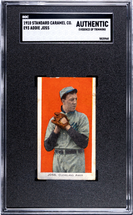 1910 E93 ADDIE JOSS NNO POOR STANDARD CARAMEL HOF SGC A BASEBALL CLEVELAND NAPS