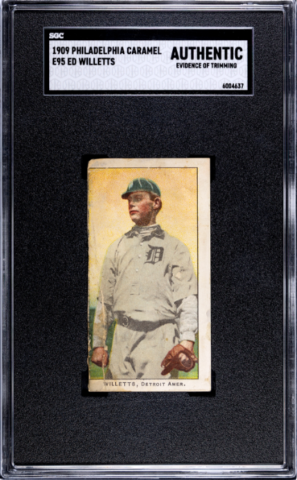 1909 E95 ED WILLETT NNO POOR PHILADELPHIA CARAMEL SGC A BASEBALL DETROIT TIGERS